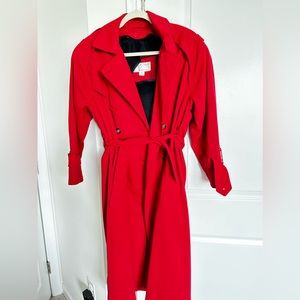 Michelle Stuart vintage red coat with wool lining insert
